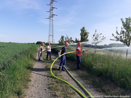 Unterricht Vegetationsbrandbekämpfung Jugendgruppen Hermersberg & Steinalben Mitte Mai 2022 (Bild 1)
